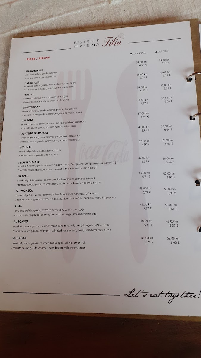 Menu Restoran Pizza&grill Tilia-2